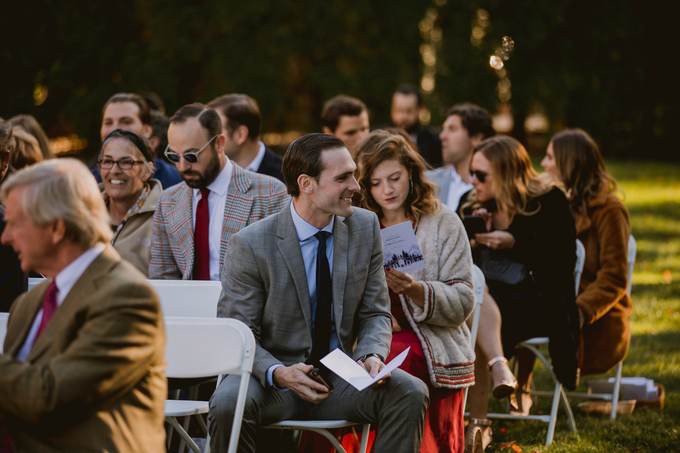 Guests gathered on the ceremony lawn