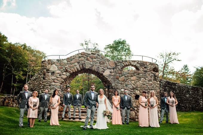 The wedding party at the Walled Garden